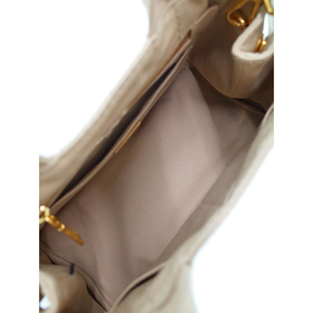 Prada canvas handles Tote Tan handbag 2way top Canapa - Picture 3 of 9